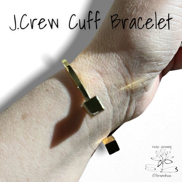 J.Crew Gold Tone Cuff Bracelet for Medium Wrist - Picture 3 of 8